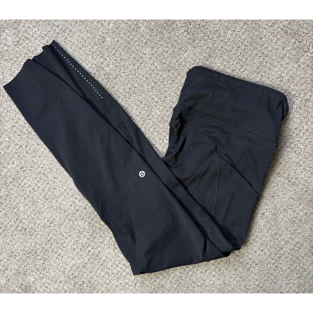 Lululemon Women's 10 Fast and Free High-Rise Tight 27" Reflective Leggings Black